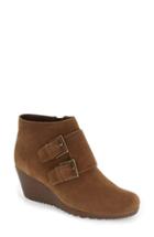 Women's Munro 'drew' Water Resistant Wedge Bootie .5 M - Brown