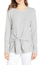 Women's Socialite Tie Front Top - Grey