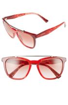 Women's Valentino 54mm Cat Eye Sunglasses - Marble Red/ Gradient Black