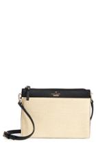 Kate Spade New York Cameron Street - Clarise Straw & Leather Shoulder Bag - Ivory