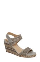 Women's Johnston & Murphy Georgiana Wedge Sandal .5 M - Metallic