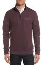 Men's Ted Baker London Norham Modern Slim Fit Quarter Zip Pullover (s) - Purple