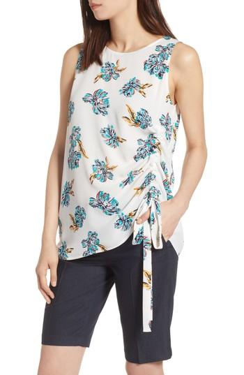 Women's Halogen Side Ruched Top - White