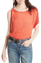 Women's Free People Pluto One-shoulder Tee - Red