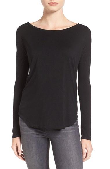 Women's Paige 'bess' Stretch Jersey Boatneck Tee