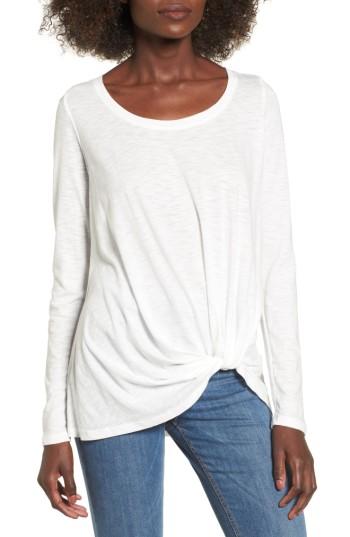 Women's Bp. Twist Hem Tee, Size - White