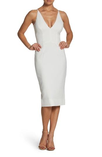 Women's Dress The Population Lyla Crepe Sheath Dress - White
