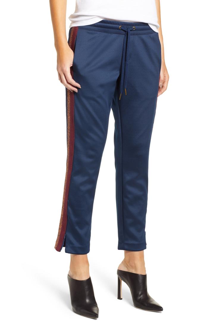 Women's Pam & Gela Stripe Crop Track Pants - Blue