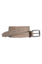Men's Johnston & Murphy Leather Belt - Cream