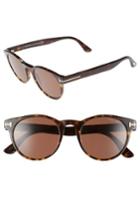 Women's Tom Ford Palmer 51mm Gradient Lens Sunglasses - Dark Havana/ Brown