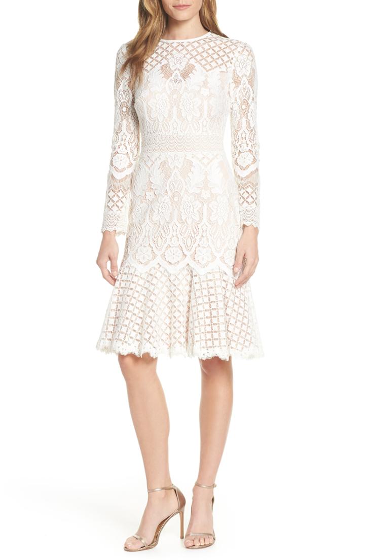Women's Tadashi Shoji Lace Dress - Ivory