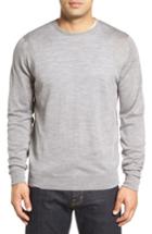 Men's John Smedley 'marcus' Easy Fit Crewneck Wool Sweater, Size - Metallic