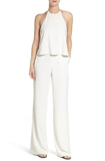Women's Halston Heritage Halter Jumpsuit - Ivory