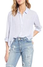 Women's Rails Sydney Stripe Linen Blend Shirt - Blue