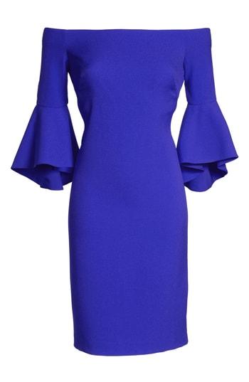 Women's Chelsea28 Off The Shoulder Dress (similar To 12w-14w) - Blue