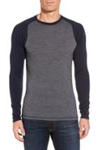 Men's Smartwool Merino 250 Base Layer Pattern Crewneck T-shirt - Blue