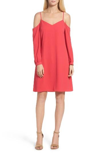Women's Julia Jordan Cold Shoulder Shift Dress - Red