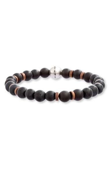 Men's Steve Madden Wood Bead Bracelet