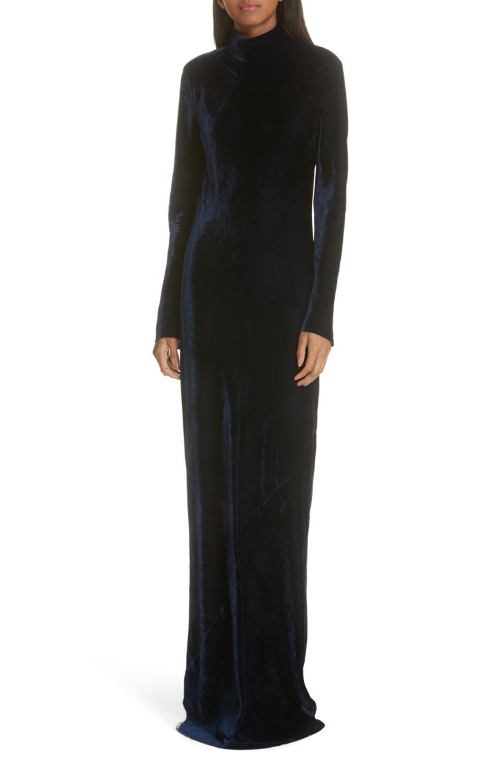 Women's Nili Lotan Genevieve Velvet Maxi Dress