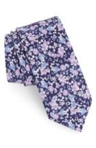 Men's Bonobos Floral Cotton & Silk Tie, Size - Purple
