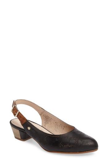 Women's Pikolinos Elba Perforated Slingback Pump Eu - Black