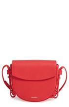 Skagen Mini Lobelle Leather Saddle Bag - Red