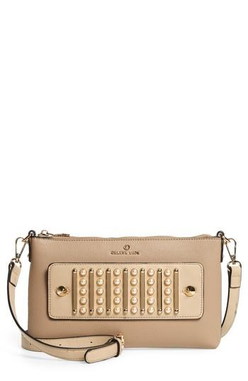 Celine Dion Maestro Faux Leather Clutch - Beige