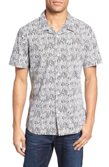 Men's Nordstrom Men's Shop Slim Fit Print Camp Shirt