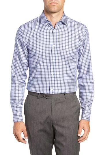 Men's Boss Isaac Slim Fit Check Dress Shirt .5 - Blue
