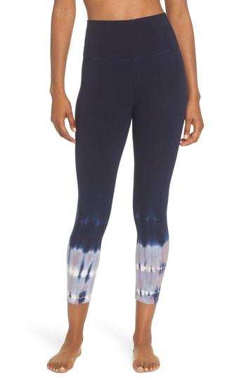 Women's Electric & Rose Sunrise Tie Dye Capri Leggings