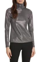 Women's Tracy Reese Silver Turtleneck Top - Metallic