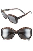 Women's Maui Jim Orchid 56mm Polarizedplus2 Sunglasses - Grey Tortoise Stripe/ Grey