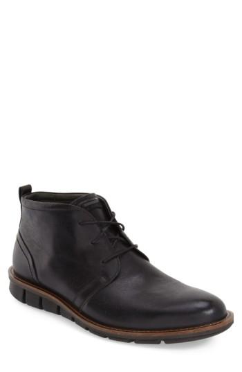 Men's Ecco 'jeremy Hybrid' Plain Toe Boot -6.5us / 40eu - Black
