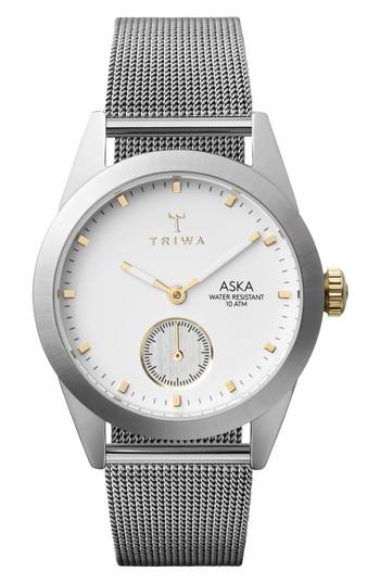 Women's Triwa Snow Aska Mesh Strap Watch, 32mm