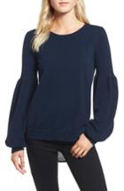 Women's Chelsea28 Woven Back Sweater, Size - Blue
