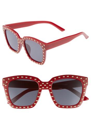 Women's Bp. Studded Square Sunglasses - Red/ Gold