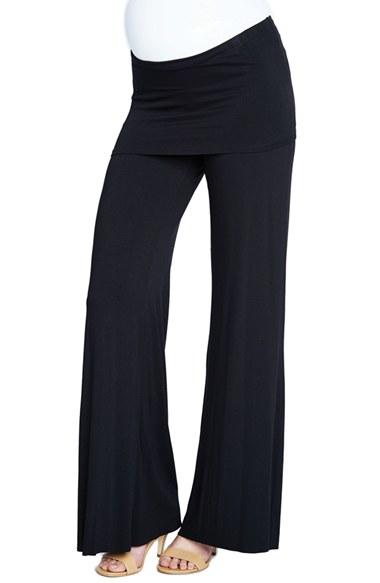 Women's Maternal America Knit Flare Leg Maternity Pants - Blue