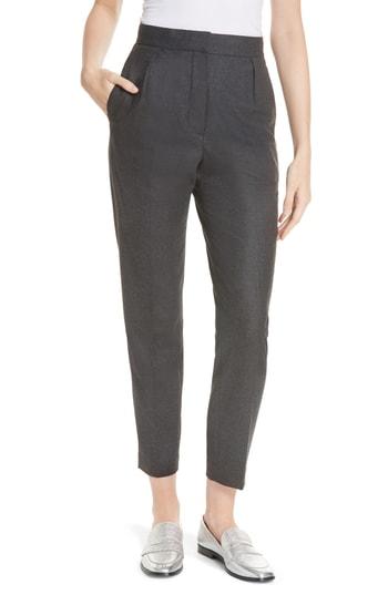 Women's Theory Flannel City Ankle Pants - Grey