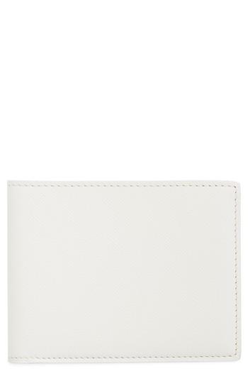 Men's Common Projects Saffiano Leather Wallet - White