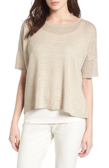 Women's Eileen Fisher Organic Linen Top - White