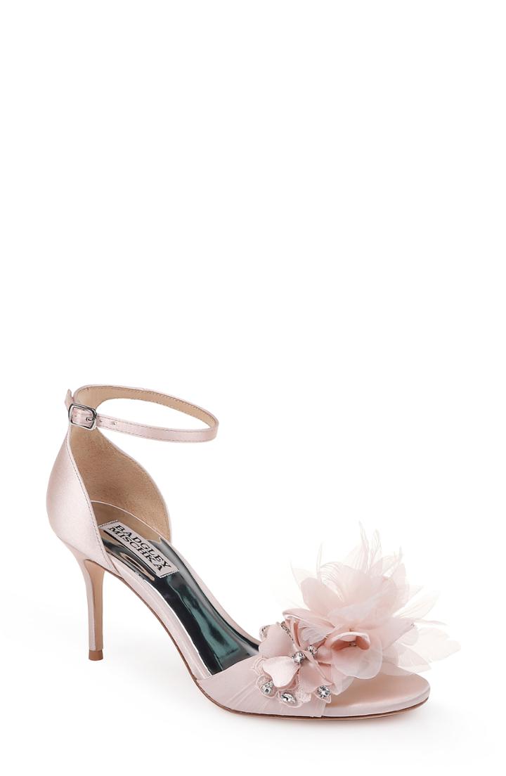 Women's Badgley Mischka Floral Ankle Strap Sandal M - Pink