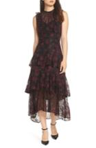 Women's Ever New Tiered Embroidered Lace Maxi Dress - Black