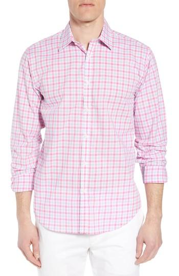 Men's Jeremy Argyle Slim Fit Grid Sport Shirt - Pink