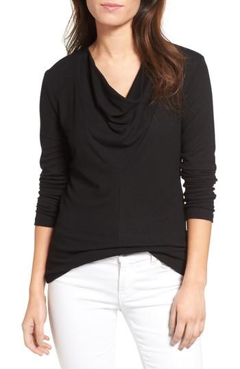 Women's James Perse Cowl Neck Tee - Black