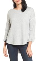 Women's Caslon Layered Look Sweatshirt - Grey