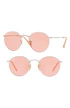 Women's Ray-ban 53mm Evolve Photochromic Round Sunglasses - Pink