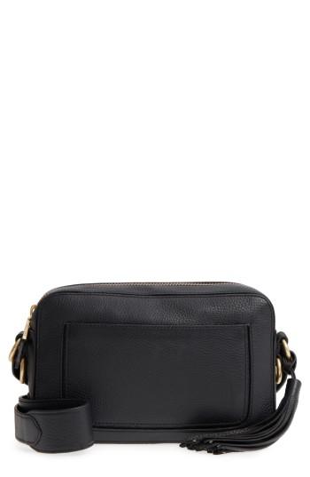 Cole Haan Cassidy Rfid Pebbled Leather Camera Bag - Black