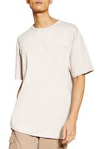 Men's Topman Jet Oversize Pocket T-shirt - Beige