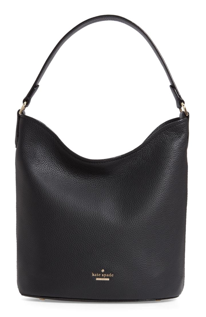 Kate Spade New York Jackson Street - Rubie Pebbled Leather Hobo - Black