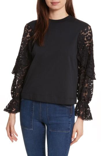 Women's See By Chloe Ruffle Sleeve Sweater